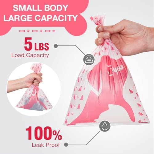 Dog Poop Bags Rolls with Dispenser, Extra Thick Doggie Pet Waste Bags
