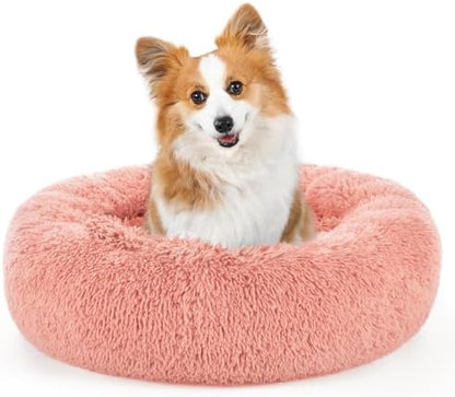 rabbitgoo Calming Cat Beds for Indoor Cats, 30 inches, Pink