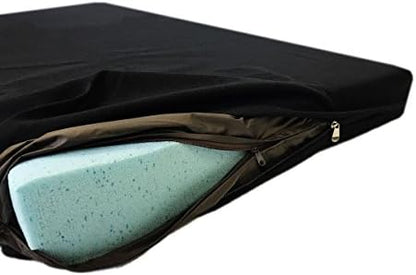 Black Canvas Durable External Case Cover Waterproof Therapeutic Orthopedic 100% Solid True Dense Cooling Blue Memory Foam Pad Pet Dog Bed Crate Free 2nd External Cover (55x37x4 Inch)