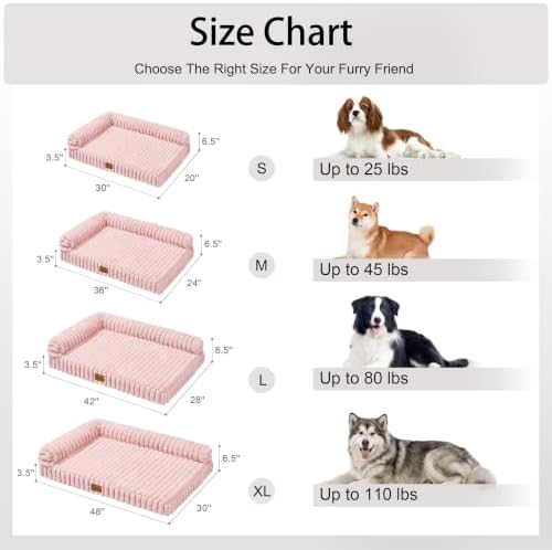 Orthopedic Medium Dog Bed Furry Pet Bed, Washable Cover 30''X20''