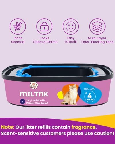 4 Pack Cat Litter Refill Bags, Litter Refill Bags Cartridge, 92 Total FT