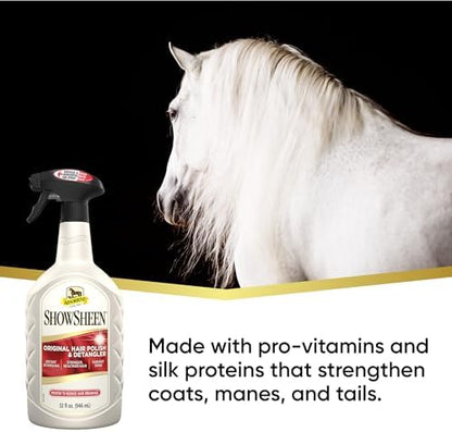 Absorbine ShowSheen Hair Polish & Detangler, 32 fl oz Quart Spray Bottle