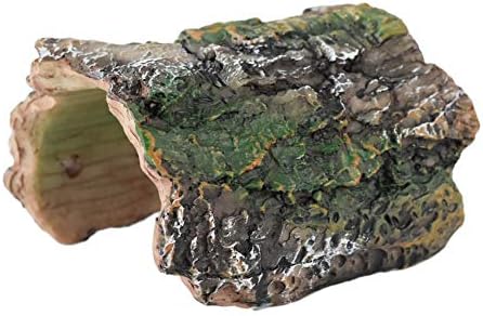 OMEM Reptile Hideout Box, Spider, Scorpion Reptile Hides and Caves Habitat Decor, Imitation Bark Resin Hidden Nest Tortoise Supplies