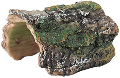 OMEM Reptile Hideout Box, Spider, Scorpion Reptile Hides and Caves Habitat Decor, Imitation Bark Resin Hidden Nest Tortoise Supplies