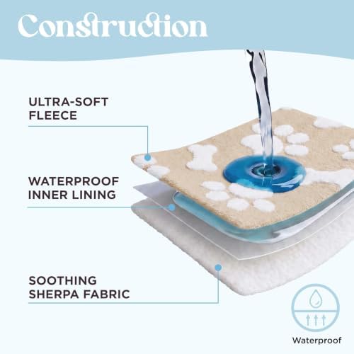 LE SURE Waterproof Dog Blankets for Large Dogs Cute Cozy 3D Jacquard,40x50