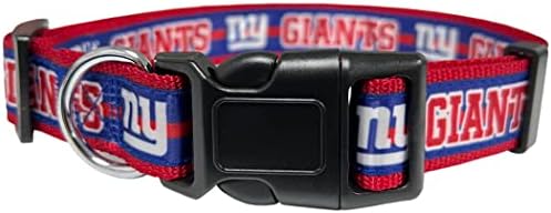 Pets First NFL New York Giants Licensed PET COLLAR, Medium - Heavy-Duty, Strong, and Durable Dog Collar. Available in 31 Football Teams and 4 Sizes