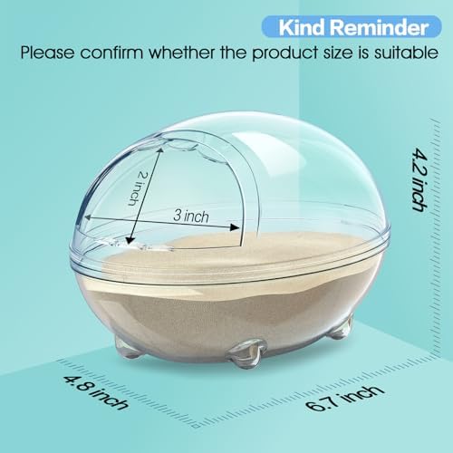 lazYYzal Hamster Bathroom,Hamster Bathtub Box,dust Bath for Hamster,Hamster Sand Bath Container,Hamster Bath,Hamster Bathing Bowl,Transparent Hamster Bathtub Toilet for Hamster Accessories (L)
