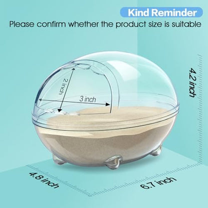 lazYYzal Hamster Bathroom,Hamster Bathtub Box,dust Bath for Hamster,Hamster Sand Bath Container,Hamster Bath,Hamster Bathing Bowl,Transparent Hamster Bathtub Toilet for Hamster Accessories (L)