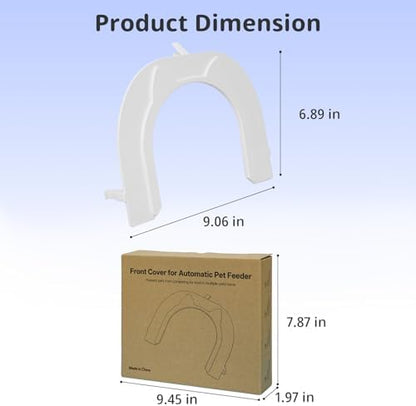 Front Cover for Automatic Microchip Cat Pet Feeder - Prevents Persistent Pet from Getting Food from The Front of The Feeder, 2 Pack