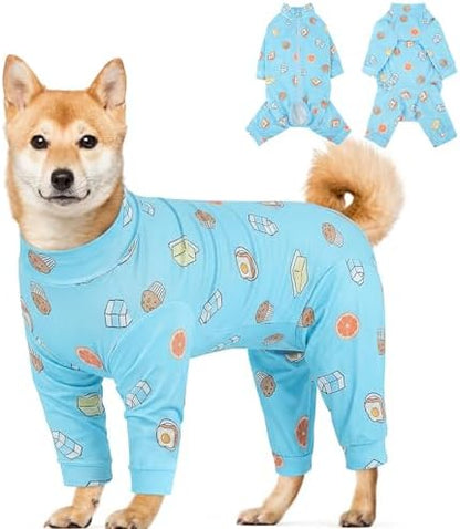 Kuoser Dog Recovery Suit, Anti-Licking Pajamas for Wounds
