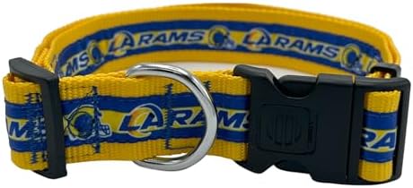 Pets First NFL Los Angeles Rams Licensed PET COLLAR, Extra Large - Heavy-Duty, Strong, and Durable Dog Collar. Available in 31 Football Teams and 4 Sizes
