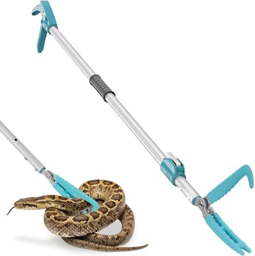 78" Extendable Snake Tongs, Snake Reptile Catcher Grabber Tool with Locking