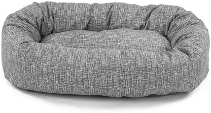 Majestic Pet Bagel Calming Dog Bed, 40 in Large, Round, Washable, Lt. Black