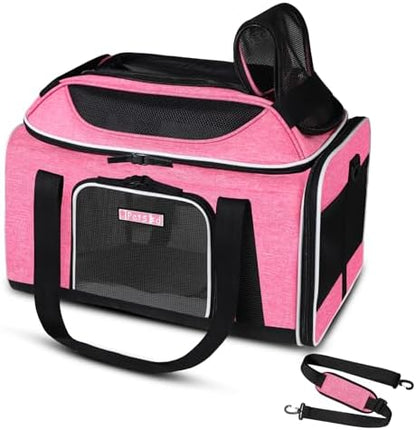 Petskd Top-Expandable Small Pet Carrier 18"x11"x11" Airline Approved