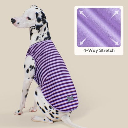 KYEESE 2Pack Cotton Dog Shirt for Small Dogs Soft Striped Tank Top