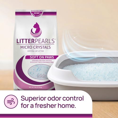 Litter Pearls Micro Crystals Soft on Paws 30-Day Odor Control Litter 10.5lb