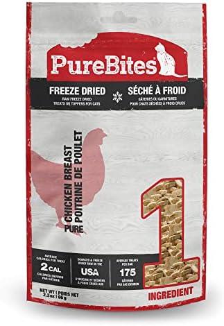 PureBites Chicken Single Ingredient Freeze Dried Cat Treats, 2.3 oz