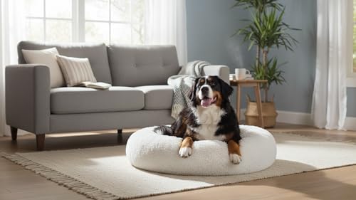 The Dog’s Bed Calming Donut Dog Bed, Machine Washable Removable Zip Cover