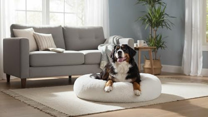 The Dog’s Bed Calming Donut Dog Bed, Machine Washable Removable Zip Cover