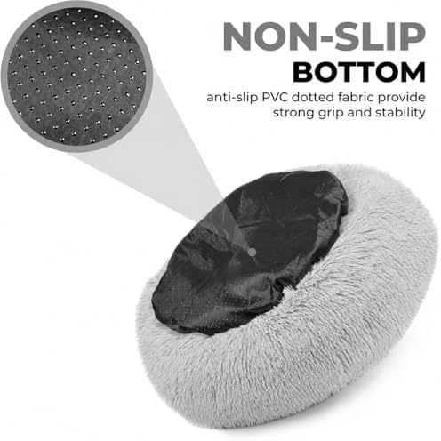Whiskers & Friends Cat Beds for Indoor Cats & Small Dog, Fluffy Cat Bed