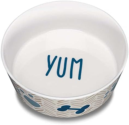 Loving Pets Dolce Moderno Yum Chevron Dog Bowl, Small (Pack of 2)