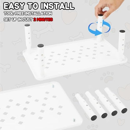 Elevated Cat Food Stand, Adjustable Automatic Cat Feeder Station