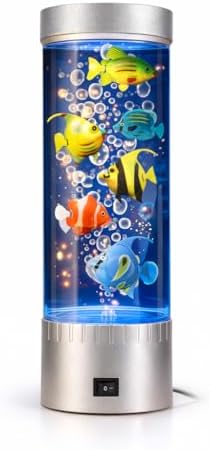 Bubble Fish Lamp with Color-Changing LED, Sensory Aquarium Light