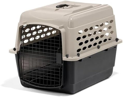 Petmate Vari Dog Kennel, Portable Pet Carrier, Taupe and Black, 28in