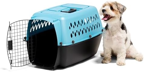 Petmate Fashion Vari Dog Kennel, 24in, for Pets 10-20lbs, Light Blue
