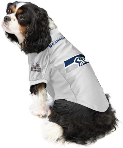 Littlearth NFL Super Bowl LX Champion Seattle Seahawks-Pet Stretch Jersey