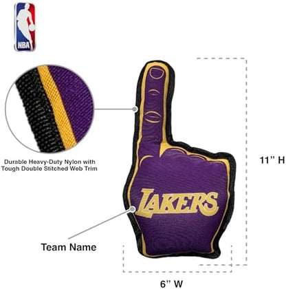 Pets First NBA #1 Fan Toy. Best Sports Dog Toy with Double Stitched Trim and Tough Nylon Material Filled with Chewable Polyfil and Inner Squeaker