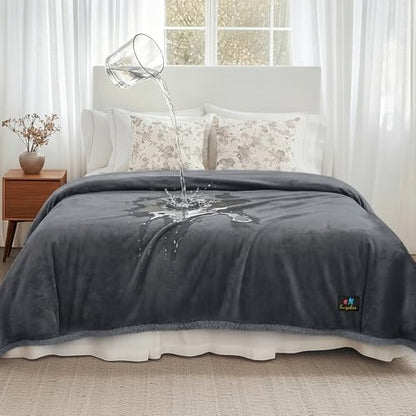 Luciphia Waterproof Blanket for Large Dog, Reversible Sherpa Bed Cover