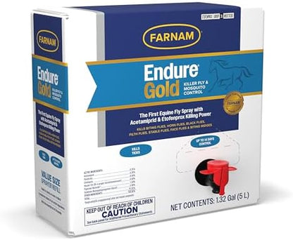 Farnam Endure Gold Fly Spray for Horses, 5 Liter