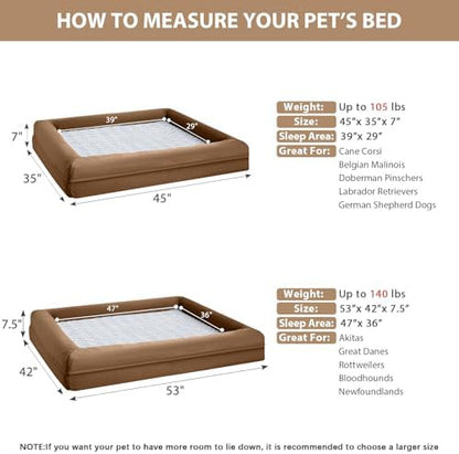 WNPETHOME XXL Extra Large Orthopedic for Senior Dog BedComfy Sleeping