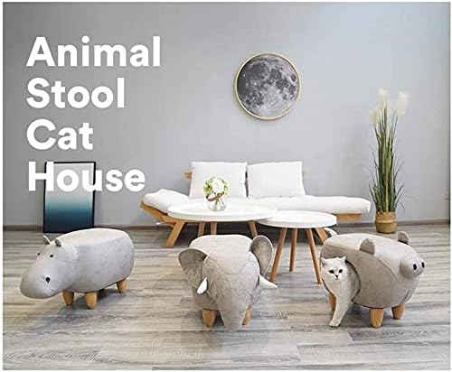 Pet Litter Cat Bed Multifunctional Solid Wood Footstool Dual Purpose Pet Supplies Semi-Enclosed 69X35x34cm(Color:B) (A)