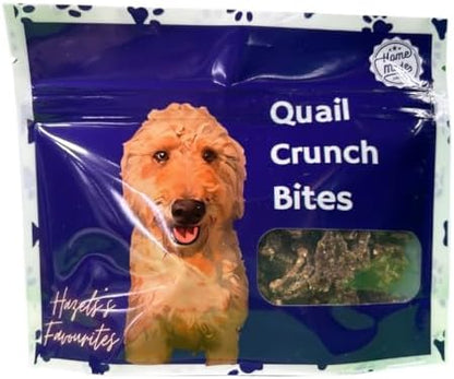 Undique Quail Crunch Bites: Gourmet Dehydrated Dog Treats with Quail Meat & Shells | Premium Healthy Dog Treats for Training | Organic Ingredients for a Happy Palate