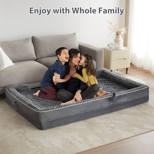 WNPETHOME Orthopedic Washable Human Dog Bed for Adult & Dog Cozy Sleep