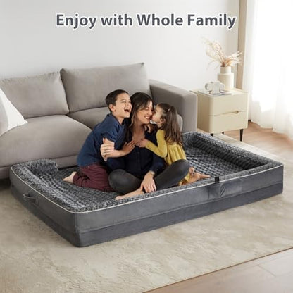 WNPETHOME Orthopedic Washable Human Dog Bed for Adult & Dog Cozy Sleep