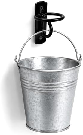 Cididu 10 Pack Bucket Hooks for Horses, Heavy Duty Water Bucket Hangers with Screws, Wall Mount Feed Bucket Holder for Horse Stalls Livestock Barn Farmhouse Stable Supplies, Curved Design