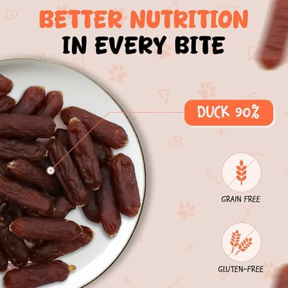 Annika Duck Sausage Dog Treats Natural Chew Snack