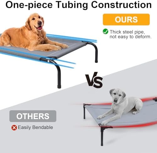 42'' Outdoor Elevated Dog Bed,Raised Dog Bed,Dog Cot,Dog Cooling Bed-Medium