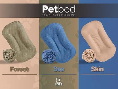 USRA 100% Cotton Orthopedic Pet Bed Gift Set with 2 Covers 28"x20" Dog Cat Recovery Pillow Hypoallergenic Natural Oeko-TEX Certified Comfy Kennel Pillow - Pink Saturn Colors