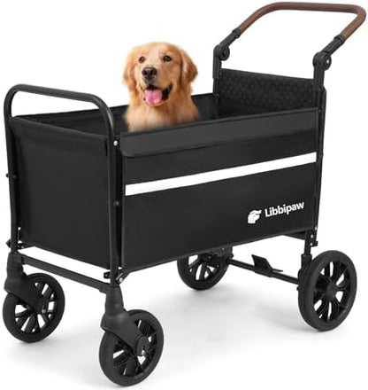 Foldable Dog Wagon for Medium & Large Dogs, Outdoor Pet Wagon