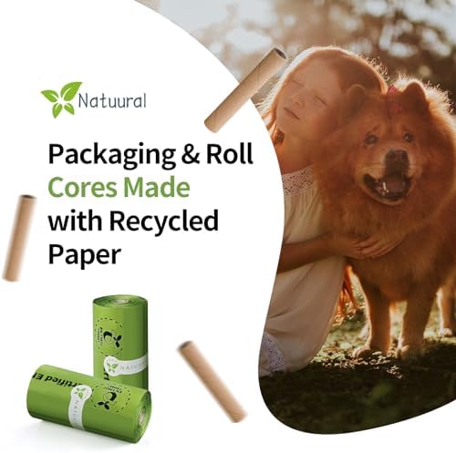 Certified Compostable Dog Poop Bags-270 Plant Based Bags (18Rolls)