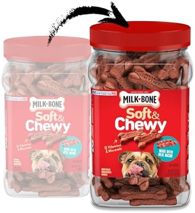 Milk-Bone Soft & Chewy Dog Treats, Made with Real Bacon, 25 Ounce Canister
