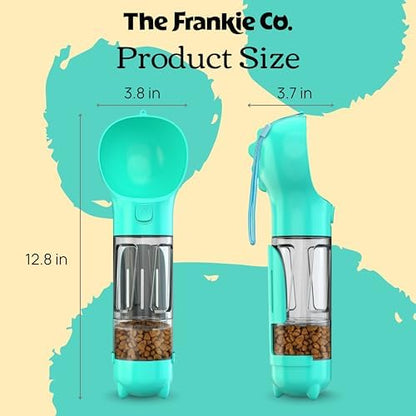 4 in 1 Dog Water Bottle Portable, Leakproof Travel Pet Water Bottle 10oz