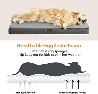 BFPETHOME Outdoor Waterproof Dog Bed for Large Dogs, Washable Cover, 54"