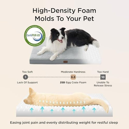 Bedsure ComfyFleece XL Dog Bed for Crate with Washable Cover, 41x27