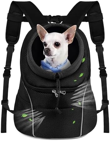 WOYYHO Pet Dog Carrier Backpack, Ventilated Small Dog Front Backpack