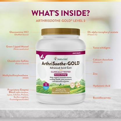 NaturVet Advanced Joint Care Supplement, Dogs & Cats, 240ct